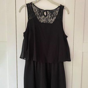 Black Lace Detail Dress
